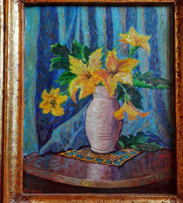 Христо Каварналиев  маслена картина, натюрморт