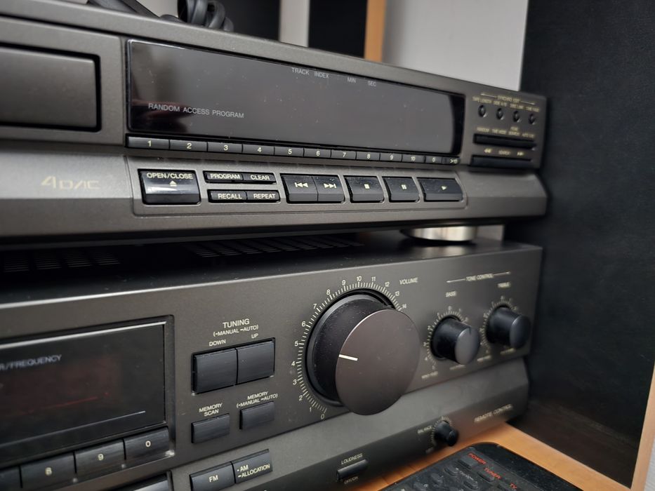 Technics CD player SL-PG340A si amplitunner SA-GX130D cu telecomanda RAK-SA011XH