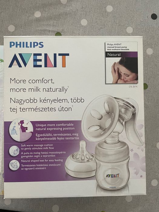 Ръчна помпа за кърма Philips + стерилни пликове за кърма Lansinoh