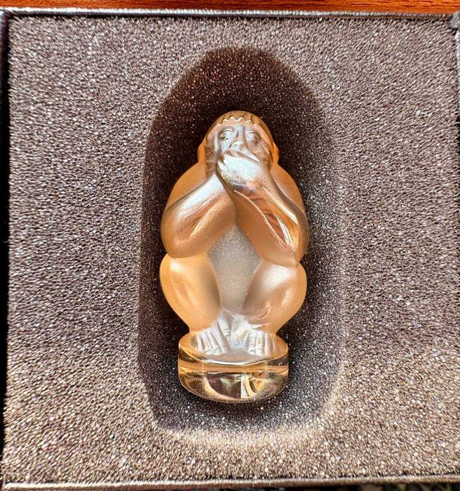 Набор из 3-х скульптур Lalique Three Wisdom Monkeys/ Обезьяны