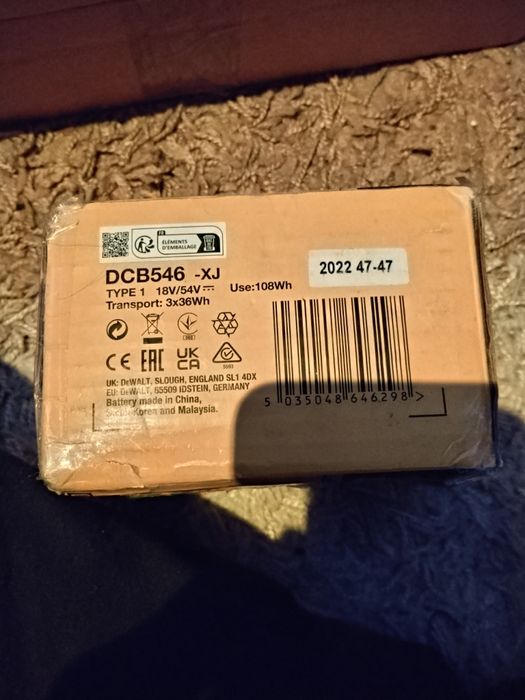 DeWalt 18/54v 6ah acumulator cu protectie r i