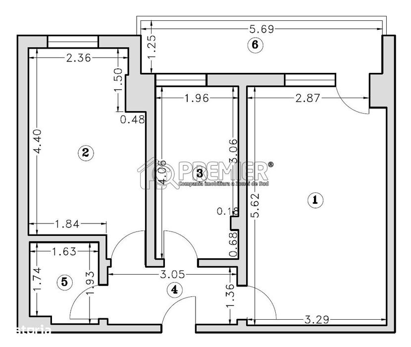 Apartament 2 camere, 52 mp, zona Aparatorii Patriei I Demisol I Loc