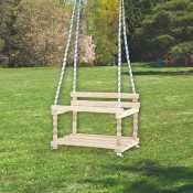 Детска дървена люлка с въжета