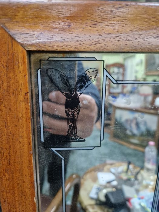 Уникално антикварно английско рекламно огледало Rolls Royce