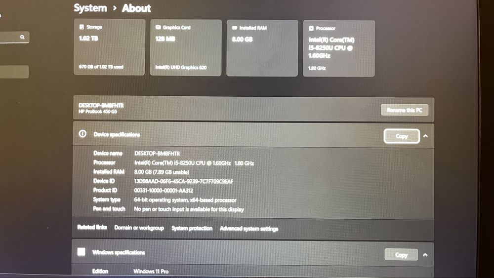 HP Probook 450 G5
