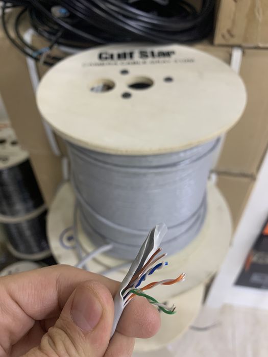 Акция! Достовка по облястям есть! 50м лан интернет оптика кабель!