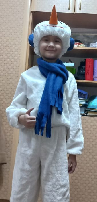 Костюм снеговика в хор состояние детский