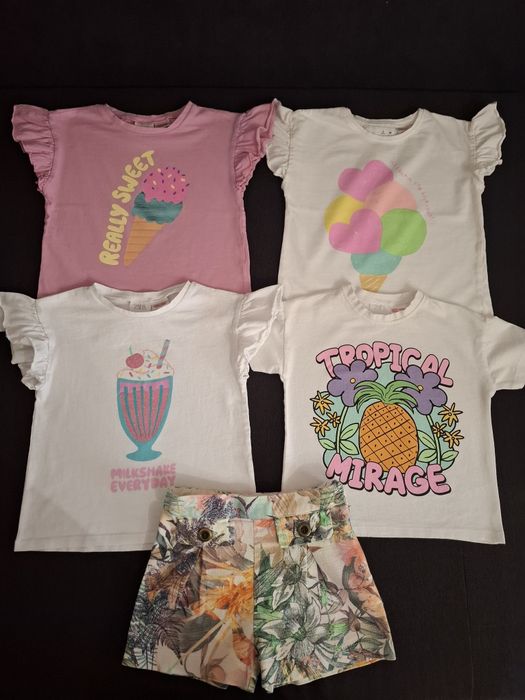 Lot fetite 98 tricouri zara,pantaloni next