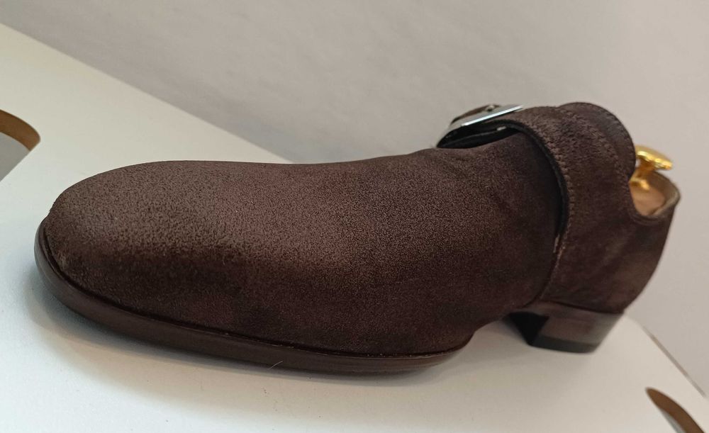 Pantofi de lux 42 42.5 43 monk GREVE NOI lucrati manual piele naturala