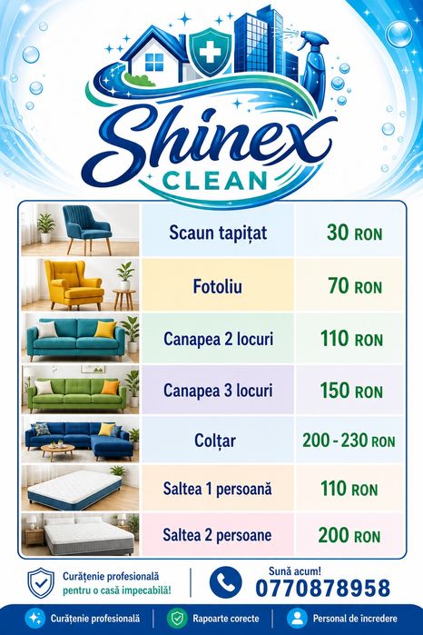 Curățare Canapele Oradea | Saltele, Fotolii, Colțare | Shinex Clean