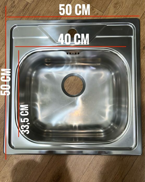 Мойка кухонная новая Турция. Kromevye. Комплект