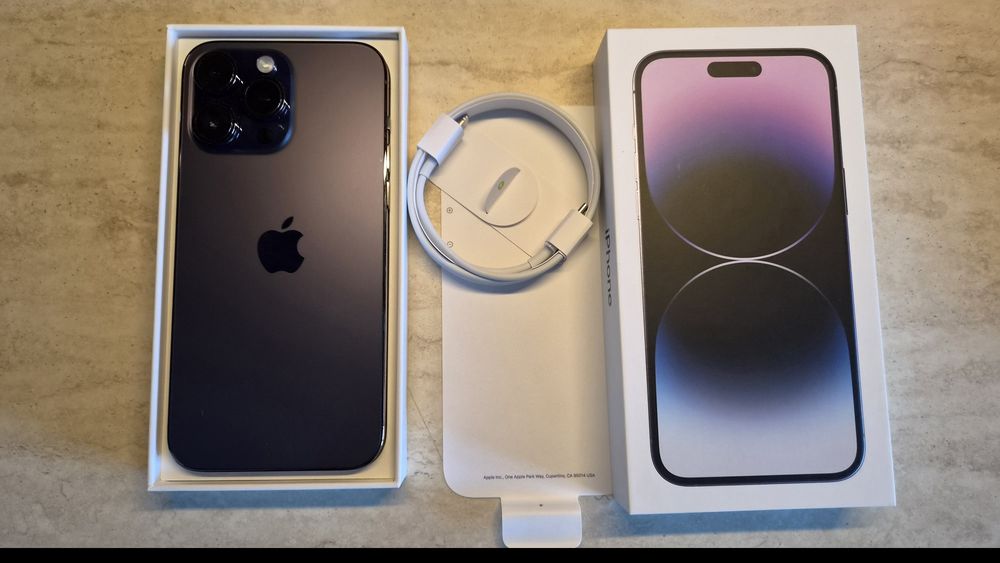 iPhone 14 Pro Max 256GB Deep Purple – stare foarte bună, cutie + factură