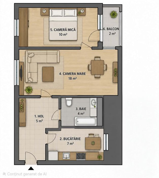 Apartament 2 camere de vânzare