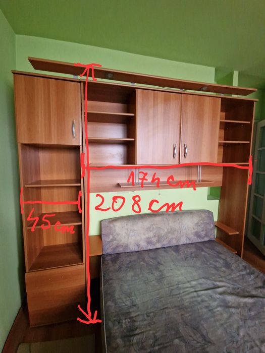 Pat dormitor cu lada de depozitare + 2 corpuri mobilier