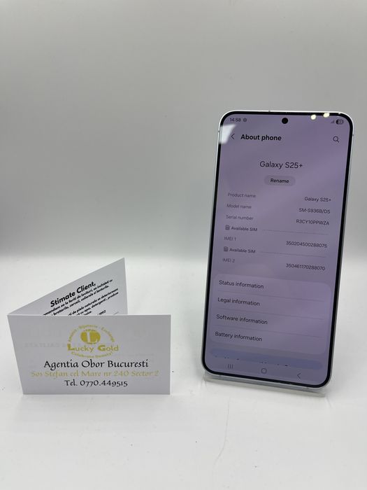 Samsung S25 Plus 512GB/12GB RAM FACTURA/GARANTIE #52130