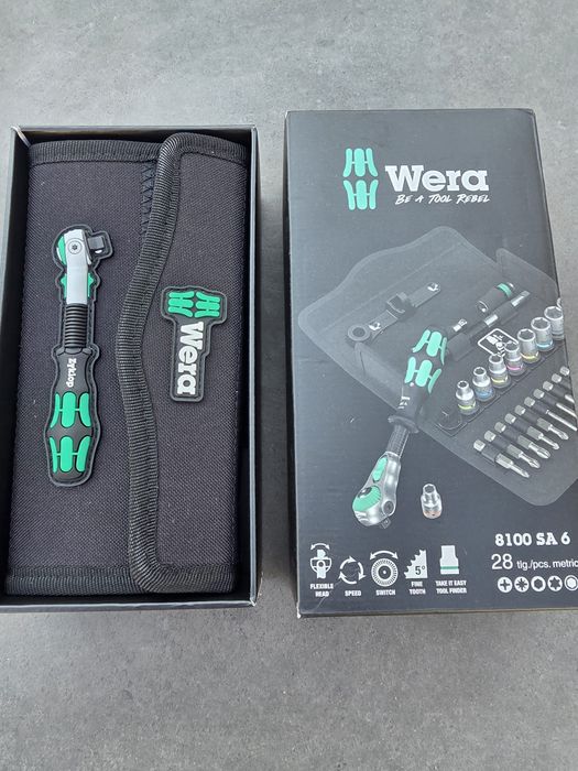 Trusa cu tubulare si biți  WERA 8100 SA6 1/4"