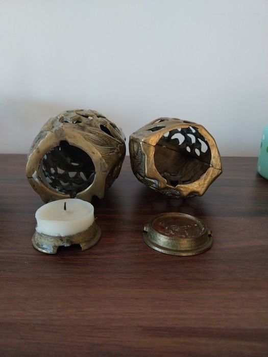 Bufnită bronz ,suport lumanare