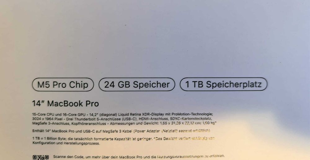 Нов Apple Macbook Pro 14” M5 Pro 15C/16G 24RAM 1TB
