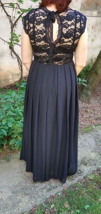 Rochiță lungă elegantă negru / Rochie de seară mar. L