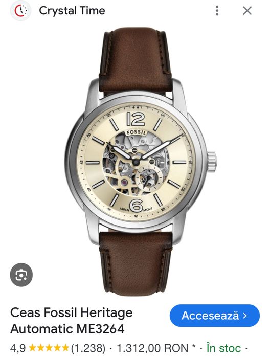 Ceas Fosil Automatic si cutie electrica