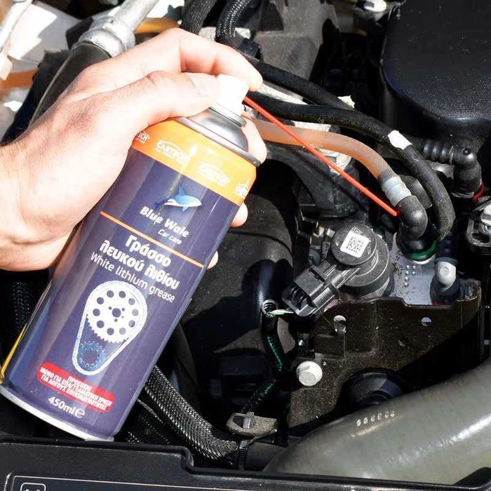Бяла литиева грес CarTech 450мл.
