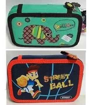 Заредени ученически несесери Street с два ципа/две отделения