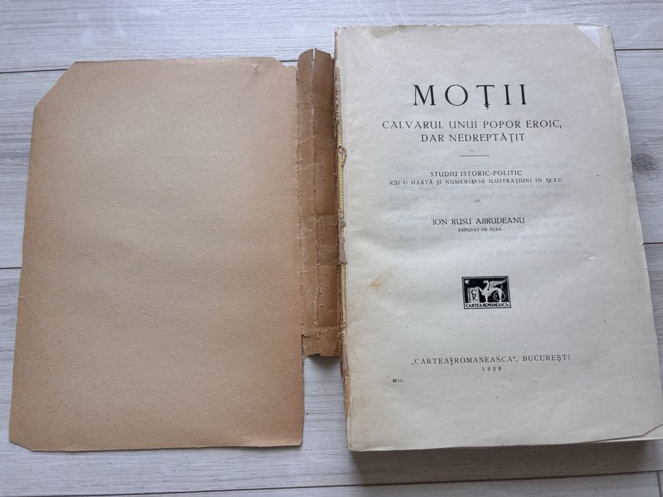 Vand Carte rară - Studiu istoric din 1928