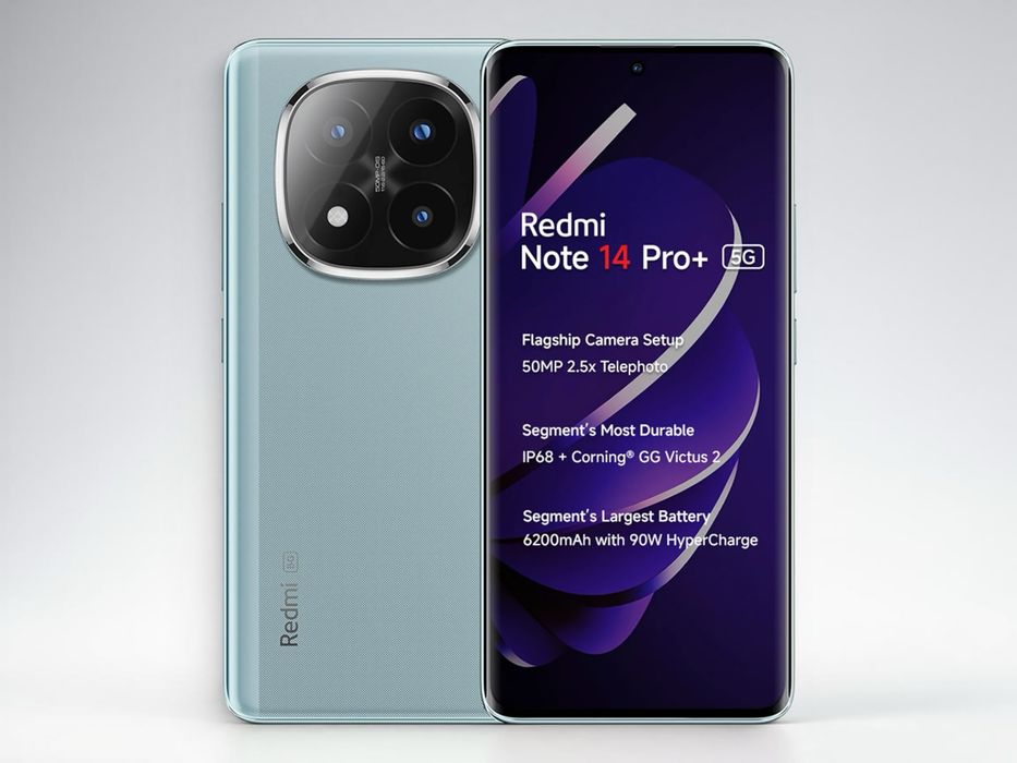 НОВ! Xiaomi Redmi Note 14 Pro+ 5G 512GB 12GB RAM Blue / Purple / Black 2г. Гаранция!