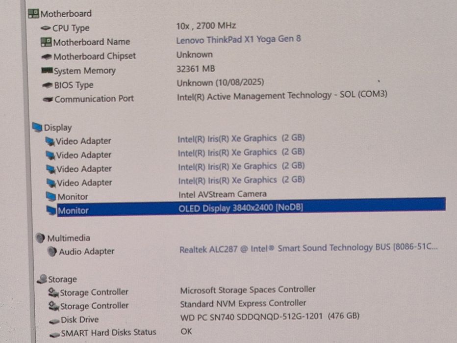 vand laptop Lenovo ThinkPad X1 Yoga Gen 8.14"4K.i7 1365.32Gb.Ssd 512Gb