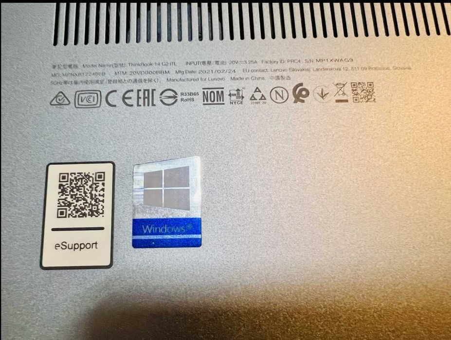 Lenovo ThinkBook 14 G2 ITL 512GB SSD/Лицензиран Windows 11+Office 2021