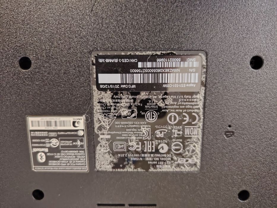 Acer Aspire ES15 ES1-520-365Z 4GB Ram 500GB HDD