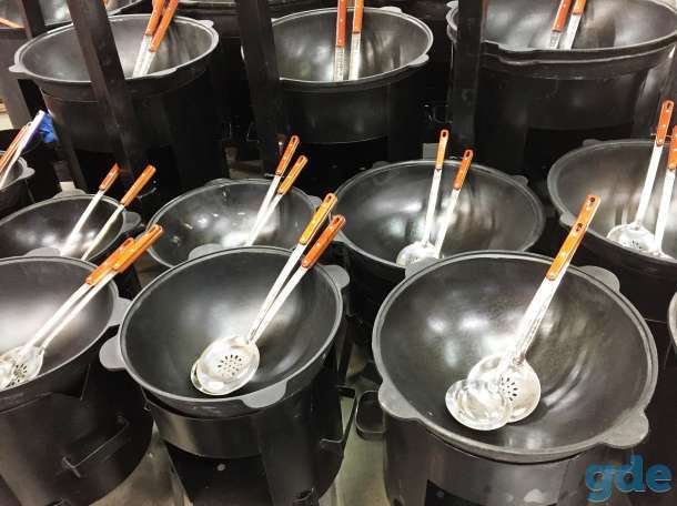 Казан чугунный 22 литра с печью