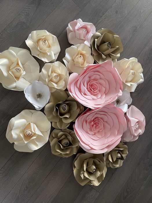 Хартиени цветя 17 броя