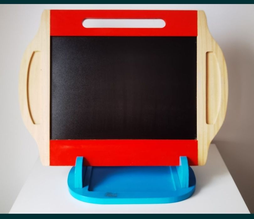 Tabla dublă de scris portabilă din lemn ca nouă