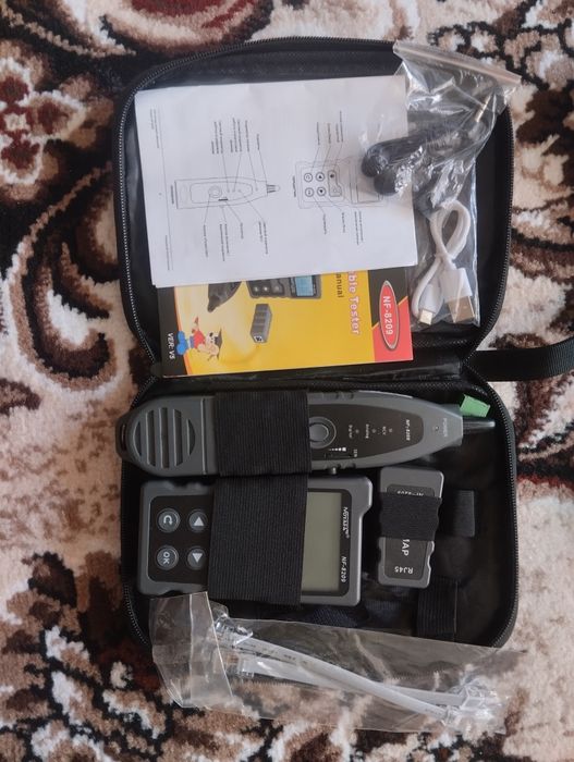 Оригинальный тестер кабельный Hismart RJ-45, RJ-12, RJ-11 + NF 8209