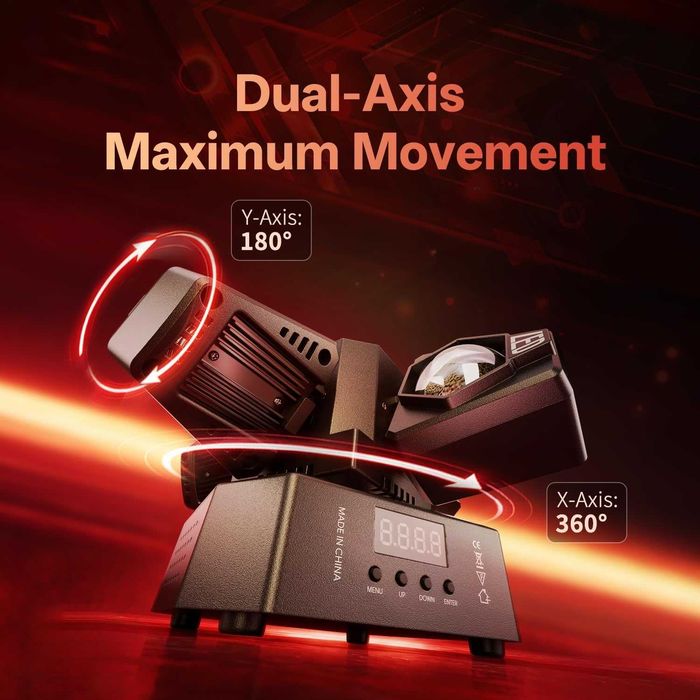 LED Disco Stroboscop 120 W, lumină de scenă cu telecomandă, lumină LED RGBW pentru petrecere cu 4 brațe luminoase, efect stroboscopic, DMX512,