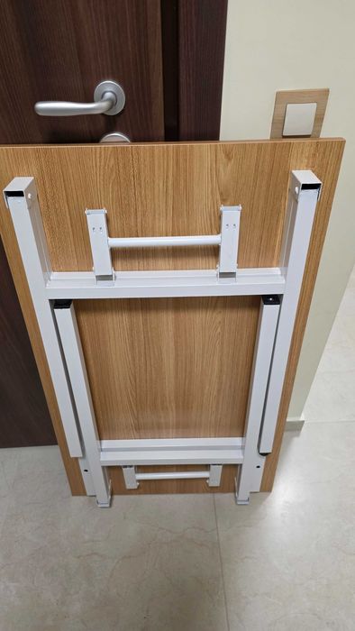 Сгъваемо бюро(маса) бяло и дъб 100х60см