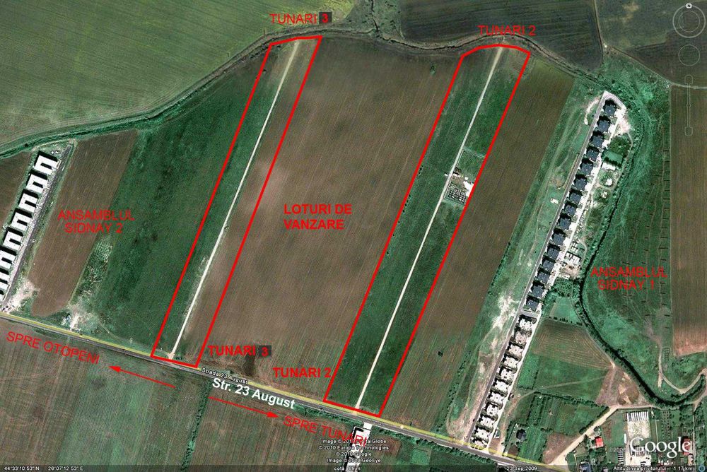 TUNARI 1 Decembrie, 743 mp Loturi pentru constructie
