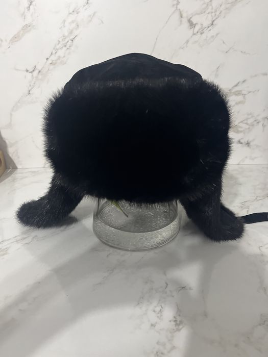 Комбинированый ушанка 56размер