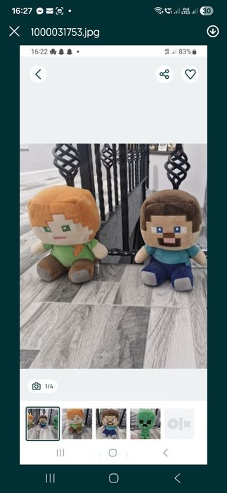 Jucarii pluș Minecraft