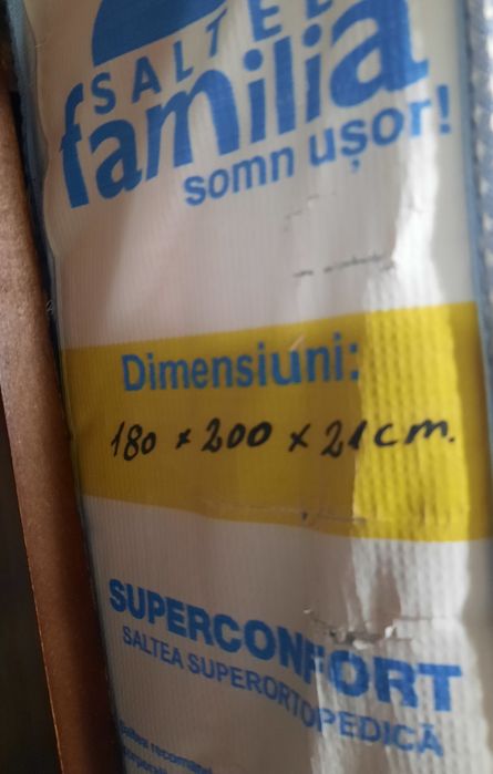 Pat fier forjat și saltea 180 / 200 Alprom Pitești