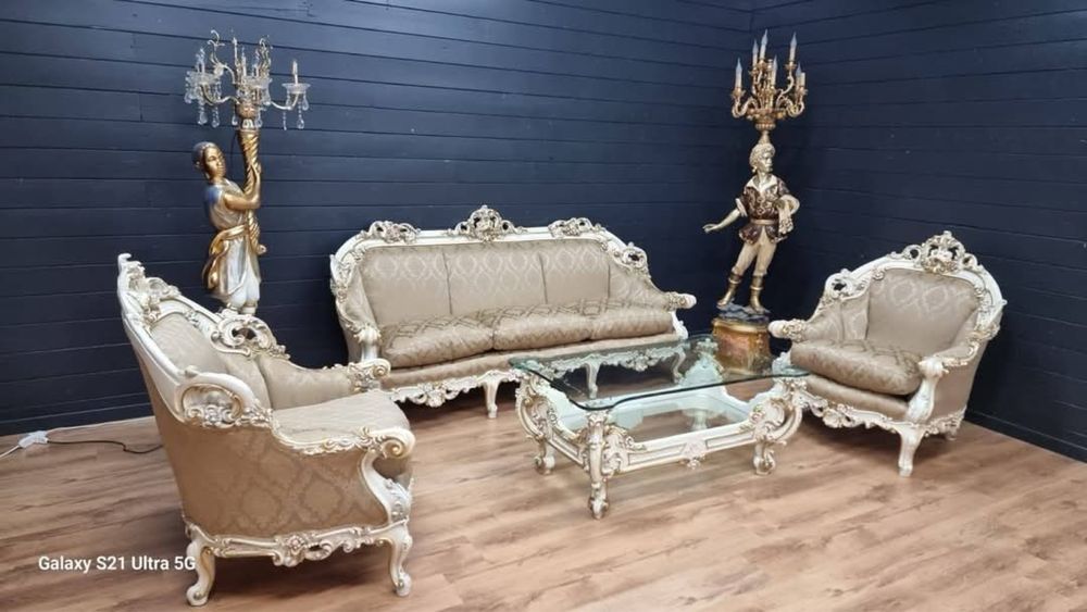 Комплект красива барокова холна гарнитура Silik