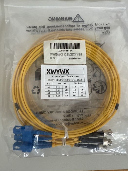 Cablu patch fibră optică 2x2m OM4 DX LSZH 3.0mm,duplex,LC FC SC ST
