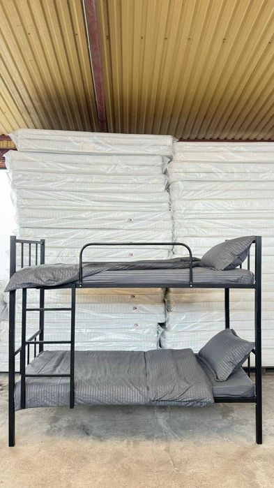 Pat metalic etajat BEL 8+2 saltele +set lenjerie complet–Super Oferta!