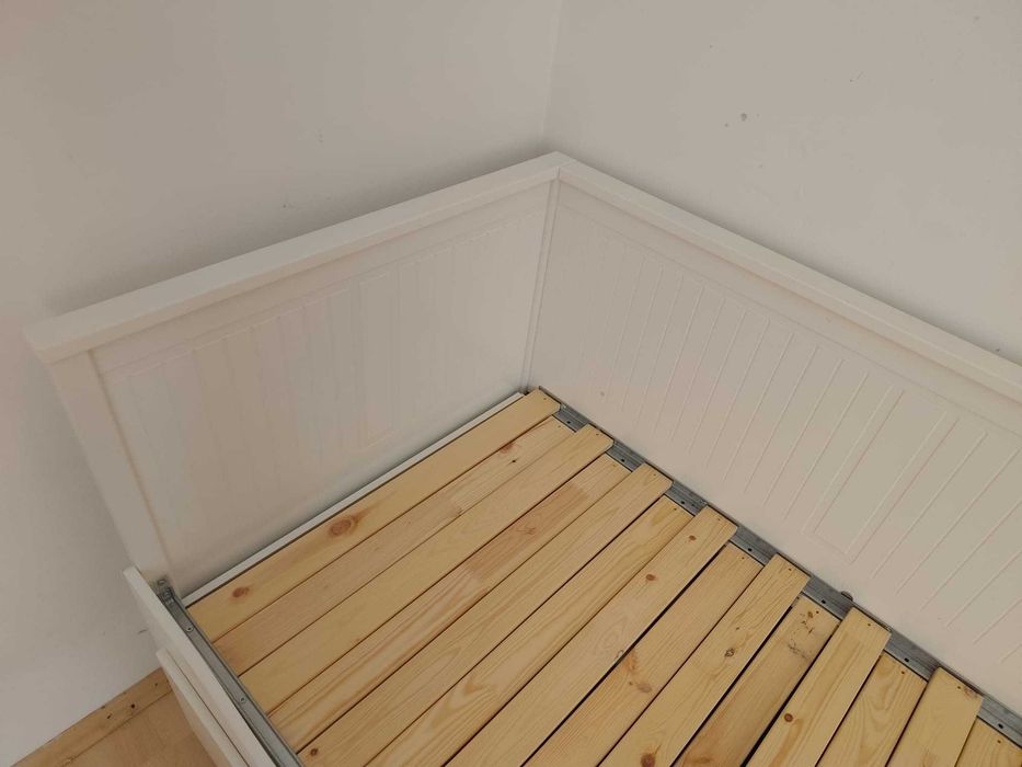 IKEA HEMNES divan alb, 3 sertare + 2 saltele ÅFJÄLL, demontat