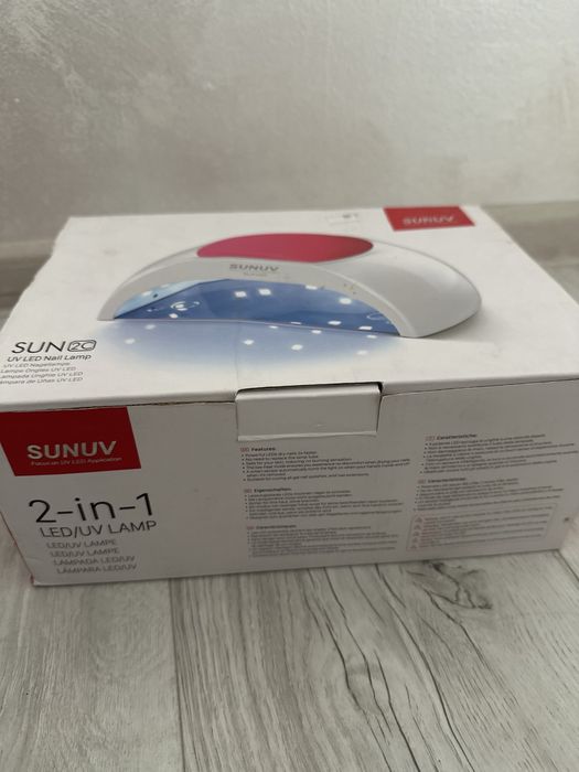 UV LED лампа за нокти, SUNUV Sun 2C, 48W, бяло/розово