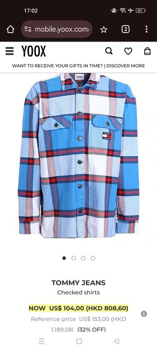 Cămașă de blugi Tommy Hilfiger nouă, XL LARGE