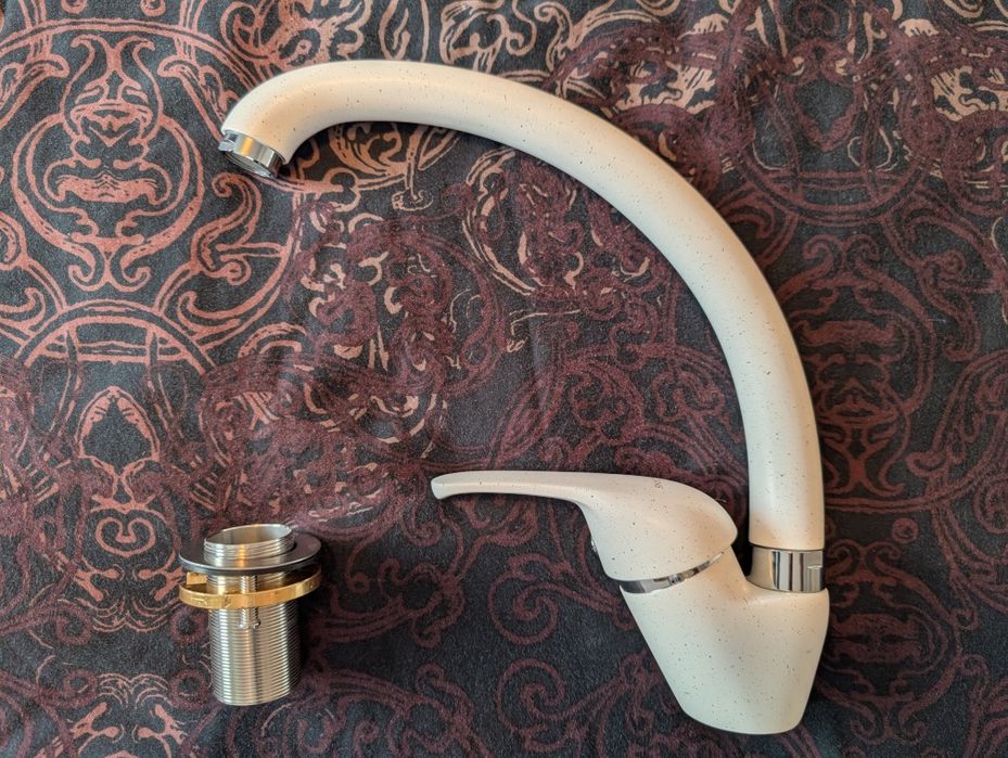 Baterie chiuvetă Dr Gans Rondo Alb Monocomandă Cartuș ceramic 40mm
