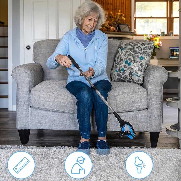 Cleste pentru ridicare obiecte cu LED pentru seniori pliabil 82 cm