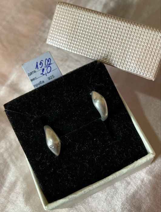 Серебряные сережки, змейки